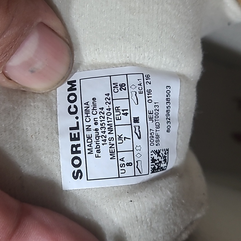 Sorel Cheyanne II Lace Boots - Tan Leather Size 8 - Picture 10 of 12